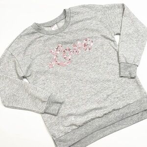 NOBO No Boundaries gray Love crew neck sweater